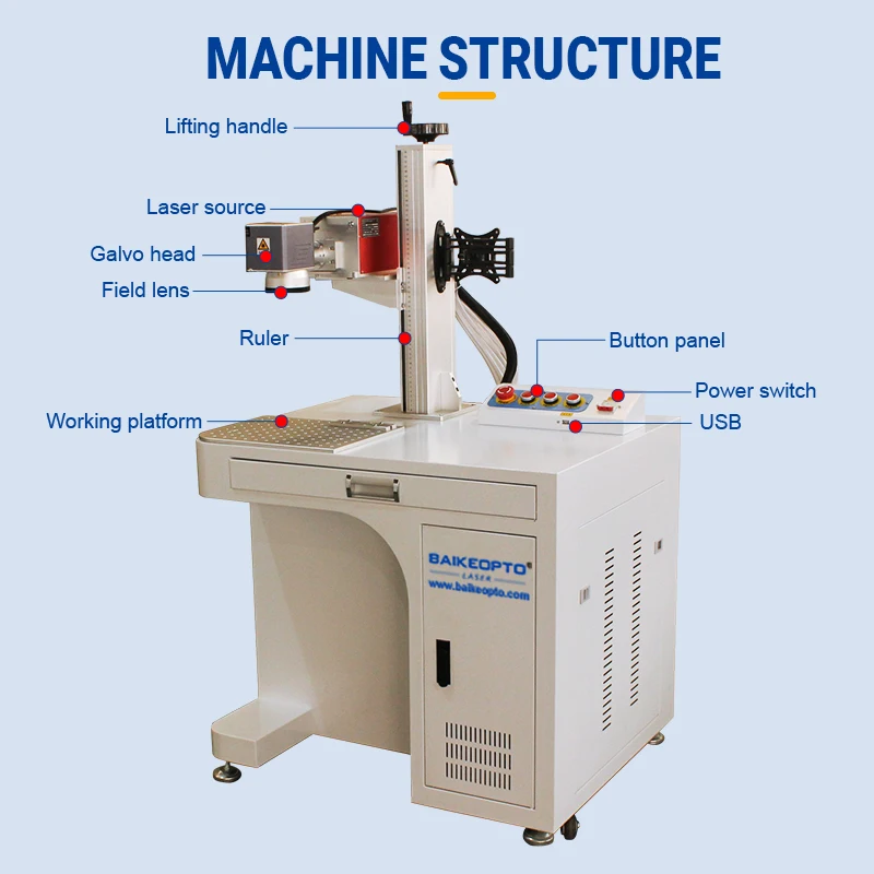 UVM-5M 5W  UV Laser Marking Machine for Metal Plastic Crystals Wood Glass eco-friendly and efficient Engraving Marking Machine