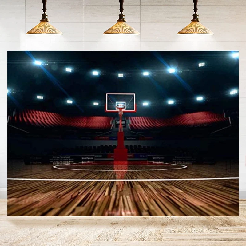 

Photography Backdrop Sports Club Decoration Background Basketball Banner For Birthday Party Of Basketball Poster Court Theme