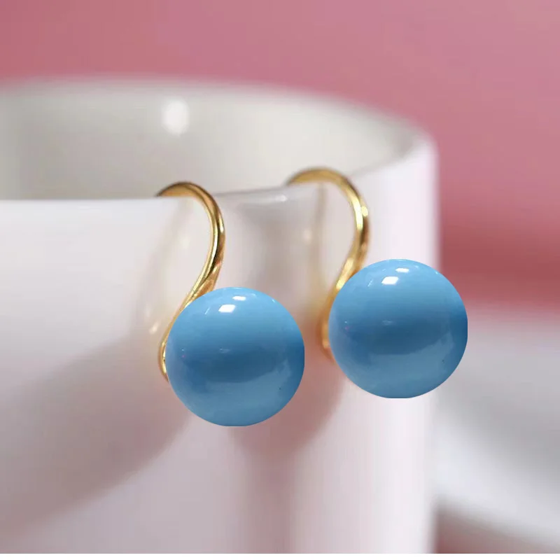 Senlissi- Retro Palace Ohrstecker aus 925er Sterlingsilber für Damen, 12 mm, natürliche Hotan-Jade-Ohrringe, 18-Karat-Ohrringe, feiner Perlenschmuck, Geschenke – Detail 8