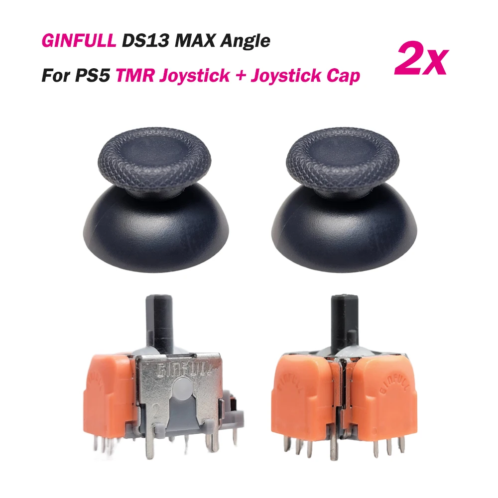 DS13 MAX Angle TMR Joystick with Thumbstick Grip Cap for PS5