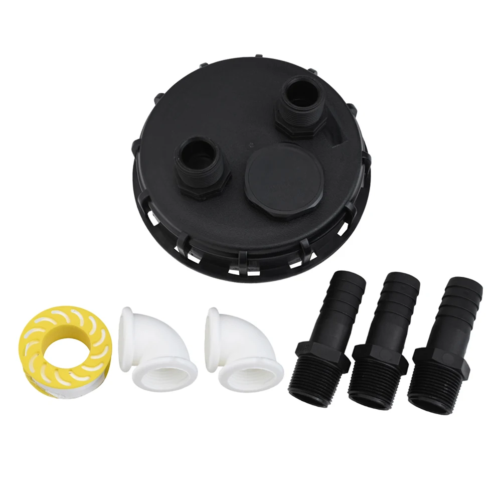 163mm IBC Cap Water Tank Accessories Adapter Cap 2x 25mm Pipe Quick Connector Gardening Tools Replacement Garden Water Connector