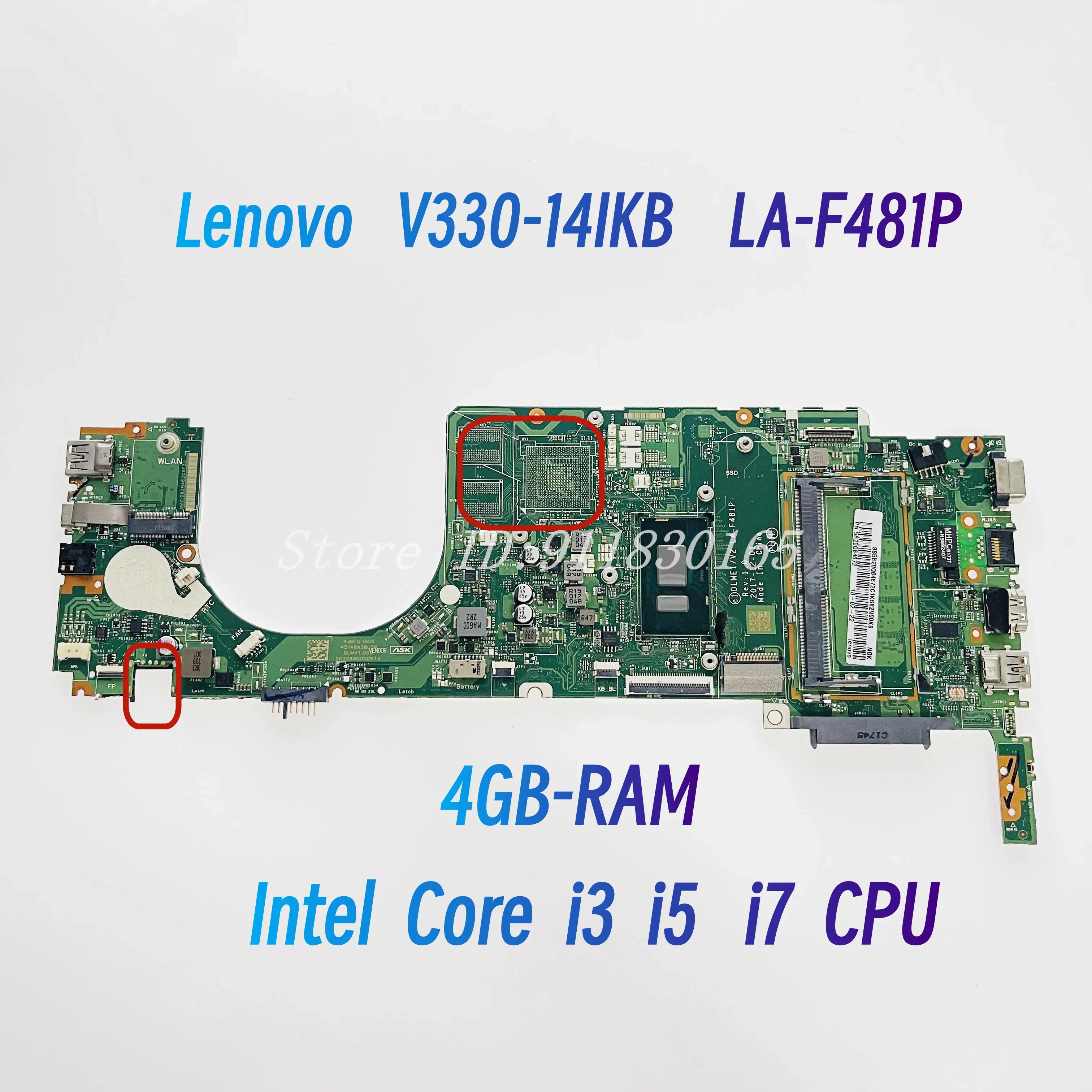 Imagem -01 - Placa-mãe Portátil para Lenovo Dlme1 v2 La-f481p V33014ikb Cpu Core i3 i5 i7 Uam 4gb de Ram 5b20q64672 100 Trabalho placa mae portatil para lenovo dlme1 v2 la f481p v33014ikb cpu core i3 i5 i7 uam 4gb de ram 5b20q64672 100 trabalho 01