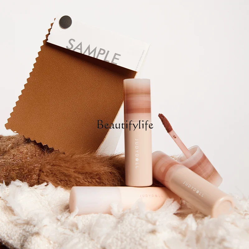 Matte Lip Mud Lipstick, Milk Blocks, Light Pink, Autumn and Winter