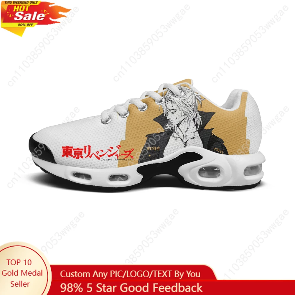 

Легкая спортивная обувь Tokyo Revengers, кроссовки на воздушной подушке для мужчин и женщин, подростковые высококачественные сетчатые кроссовки на заказ для отдыха