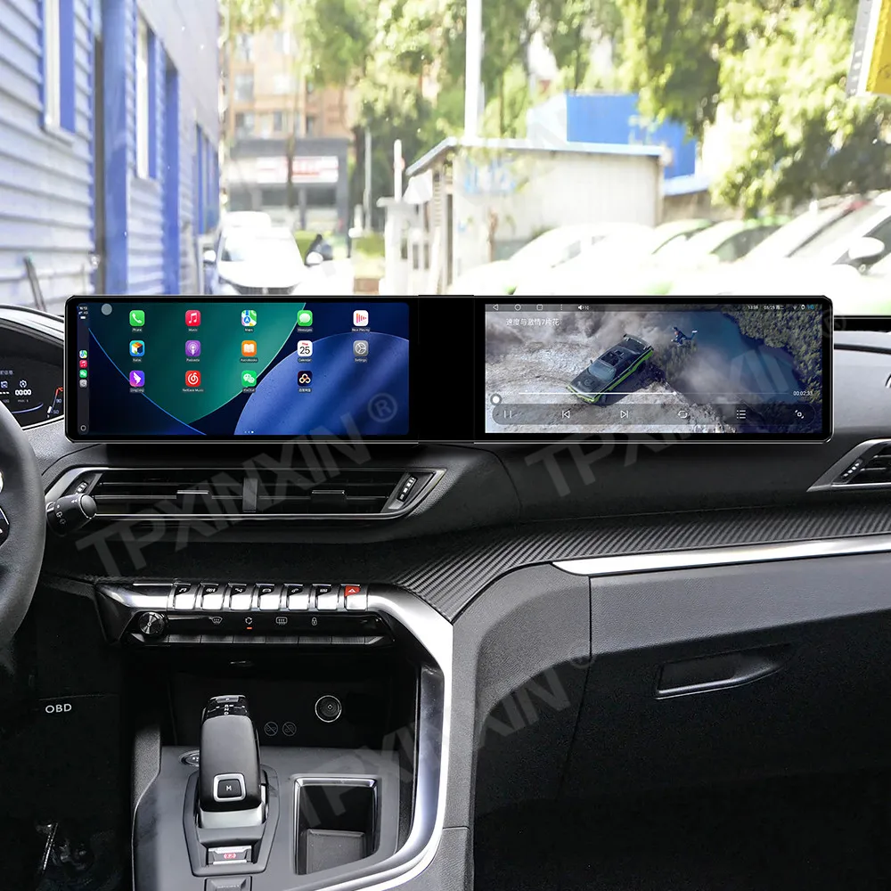 

Автомагнитола Android Auto Carplay для Peugeot 4008 5008 2017-2021, 24,6-дюймовый двойной экран, GPS-навигация, стереоплеер, головное устройство