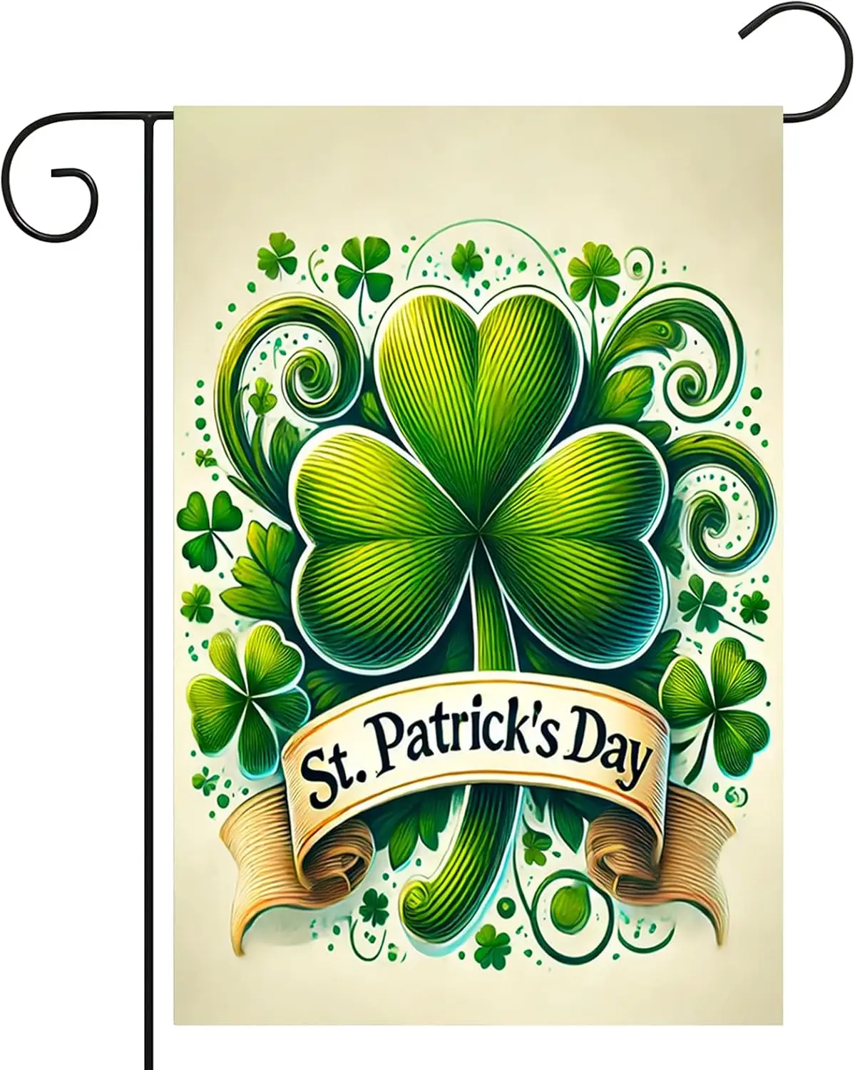Happy St Patricks Garden Flag 12x18 inch Double Sided St. Patrick's Day Decorations Shamrock Garden Flags for Outdoor Ou XAA SSL