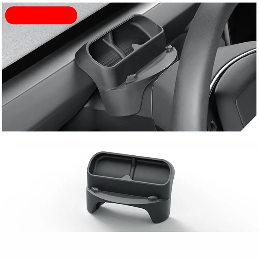 

for Tesla New Model3 Highland 2024 Steering Wheel Storage Box Silicone Mobile Phone Holder Glasses Storage Accessories