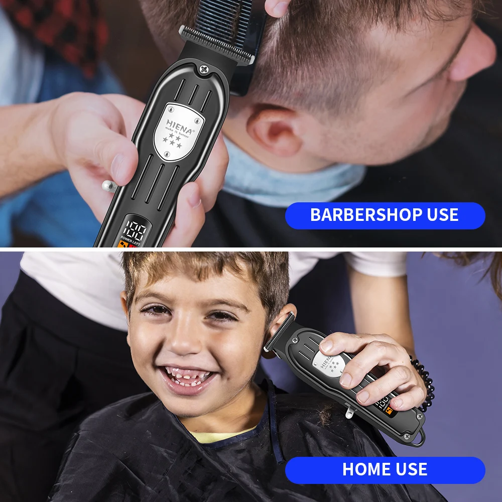Cortadora de pelo recargable hiena, cortadora de pelo de barba inalámbrica para hombres, potente máquina cortadora de pelo eléctrica, corte de pelo ajustable