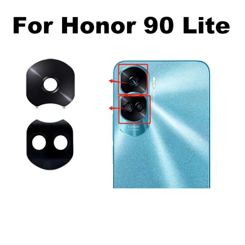 1PCS For Huawei Honor 90 Lite Rear Back Camera Glass Lens Cover With Ahesive Sticker Replacement