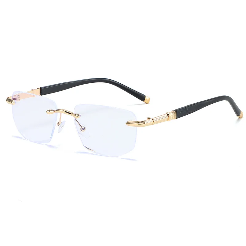 Square Reading Glasses Men Women Anti Blue Light Metal Frame Sunglasses Glasses Antifatigue Rectangle Computer Eyewear +1.5 +2.0