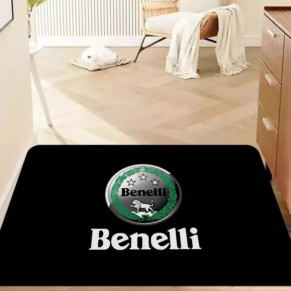 B-Benelli logo Floor Mat Rectangle Anti-slip Home Soft Badmat Front Door Indoor Outdoor Mat Hotel Decor Mat
