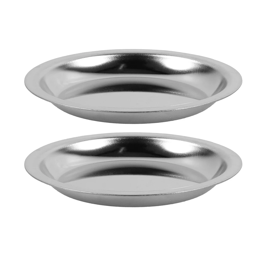 

2-х шт., блюдо из нержавеющей стали, круглый металлический поднос для чашек, бутылок вина, чайный пакетик, сливное блюдо, аксессуары для чая, органайзер, кухонный бар