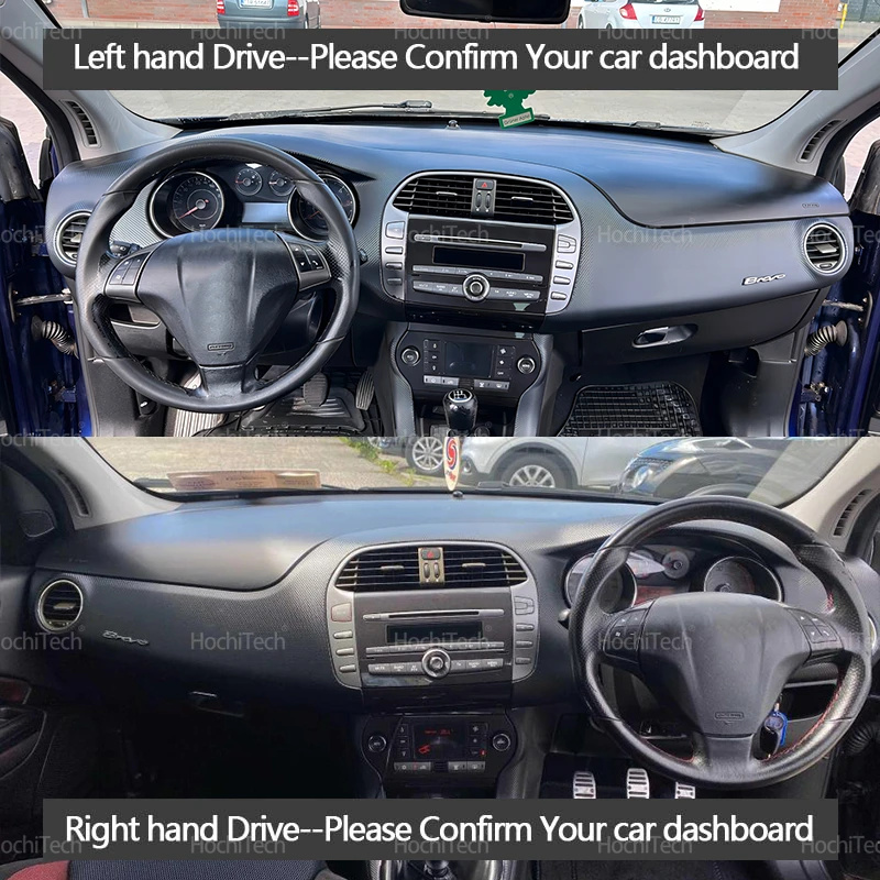 Car Dash Board Cover Avoid Light Pad Instrument Panel Mat Dashboard Cover  for Fiat Bravo 2007-2014 2010 2011 2012 2013 Carpets