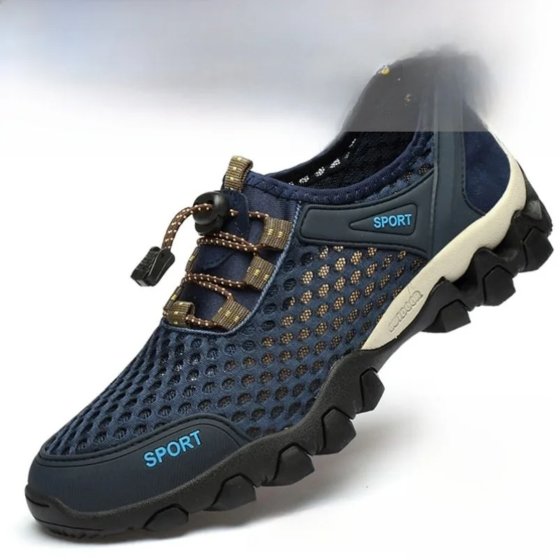 Men's Summer Mesh Sport Shoes Soft Bottom Casual Outdoor Anti-slip Breathable Deodorant Quick Dry Sandals Comfortable Sneakers