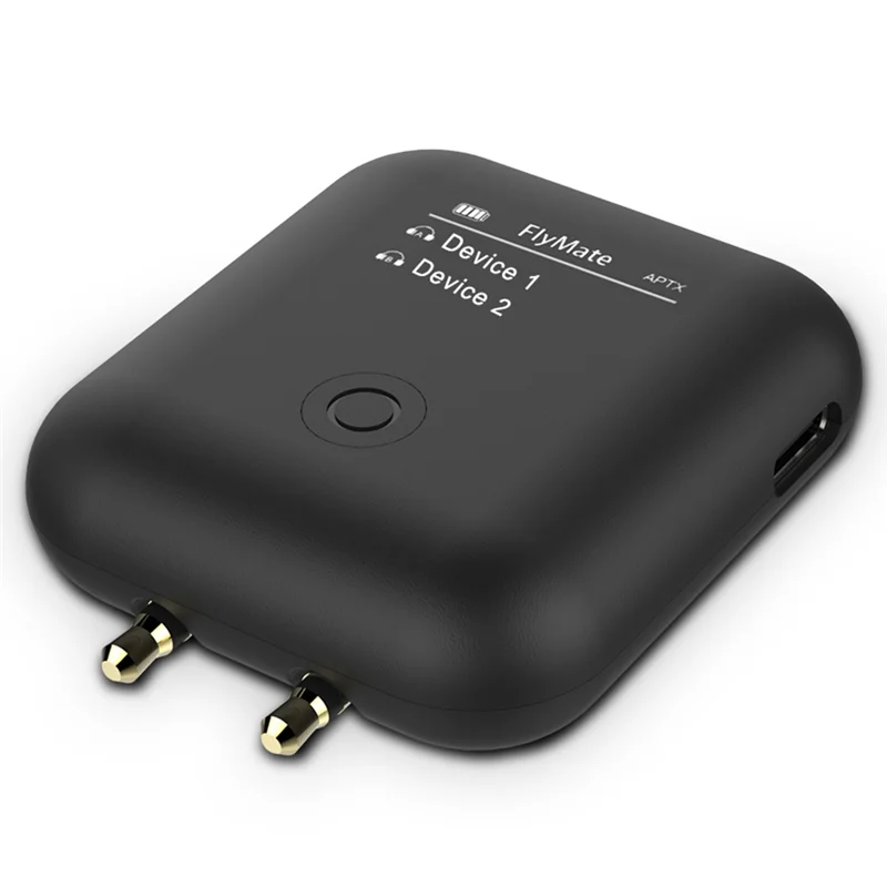 

New--Fly01 Bluetooth 5.0 Transmitter For Airplane Audio,Aptx HD Transmitter With 3.5 Mm Jack Audio Adapter Dongle