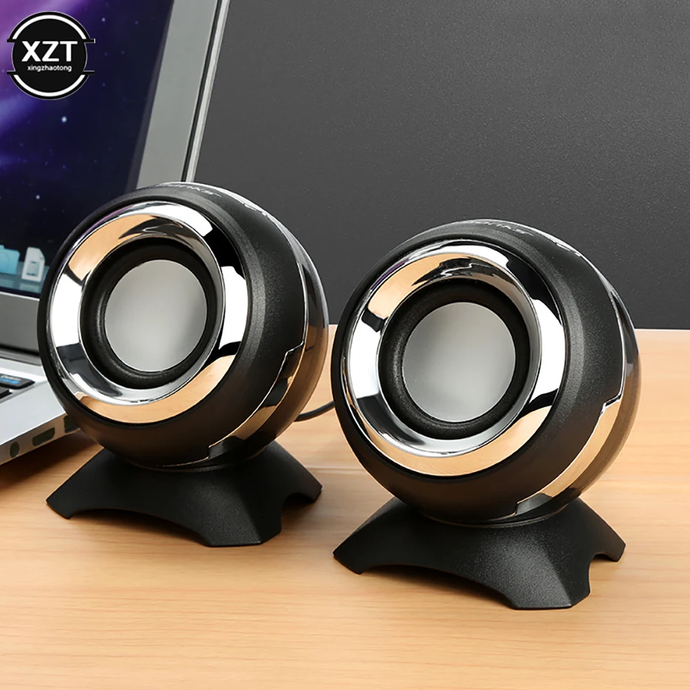 

2PCS Computer Speakers 3.5MM USB Wired Bass Stereo Speaker For Laptop Smartphones Desktop MP3 Computer Players