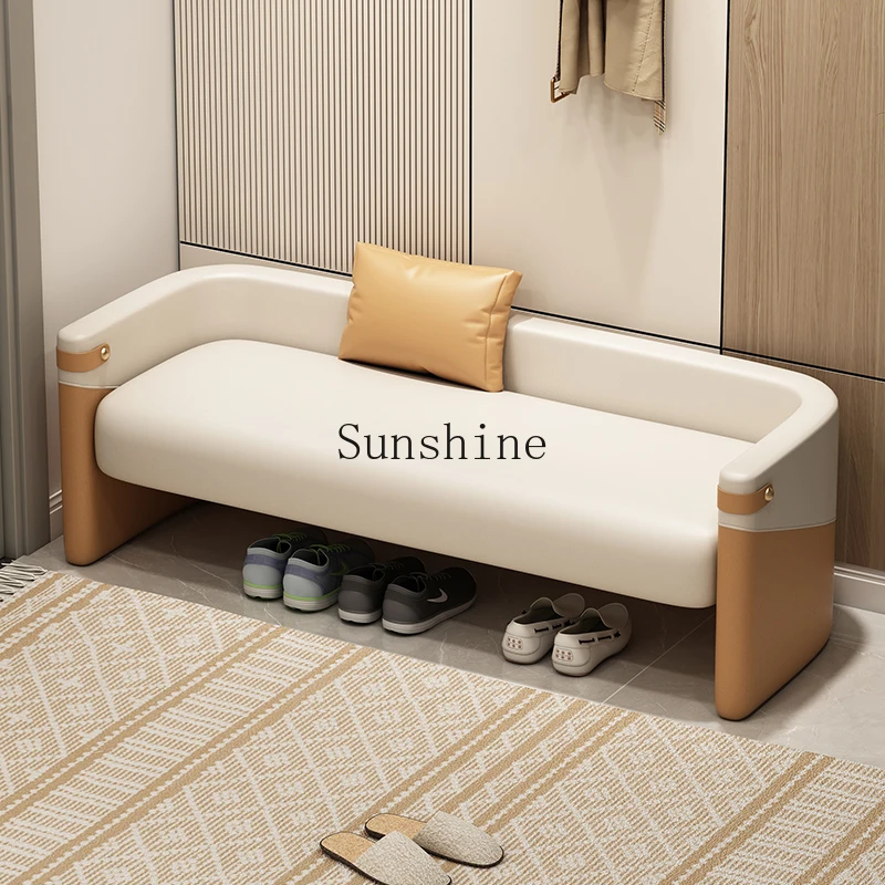 

Simple shoe changing stool home door, bedroom end of bed, leather living room strip, cloakroom sofa