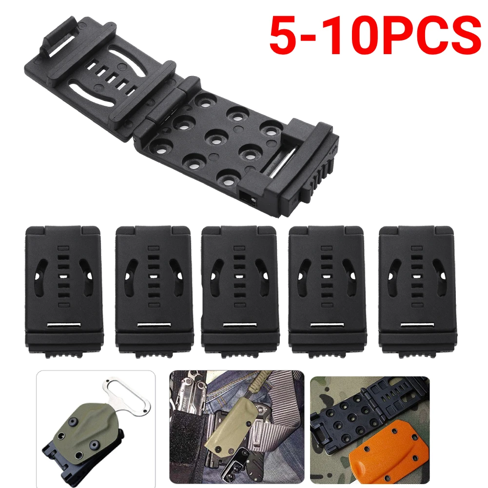 

5-10pc Multi-functional K Sheath Clip Belt Scabbard Waist Clips Attach Knife Flashlight Hunting Camp Hiking EDC Outdoor Tools