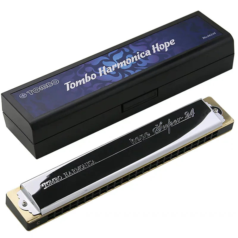 Tombo Tremolo Harmonica 6624S Harp Hope Super 24 Holes Mouth Organ Professional Armonica Harmonic Natural Minor Instrumentos