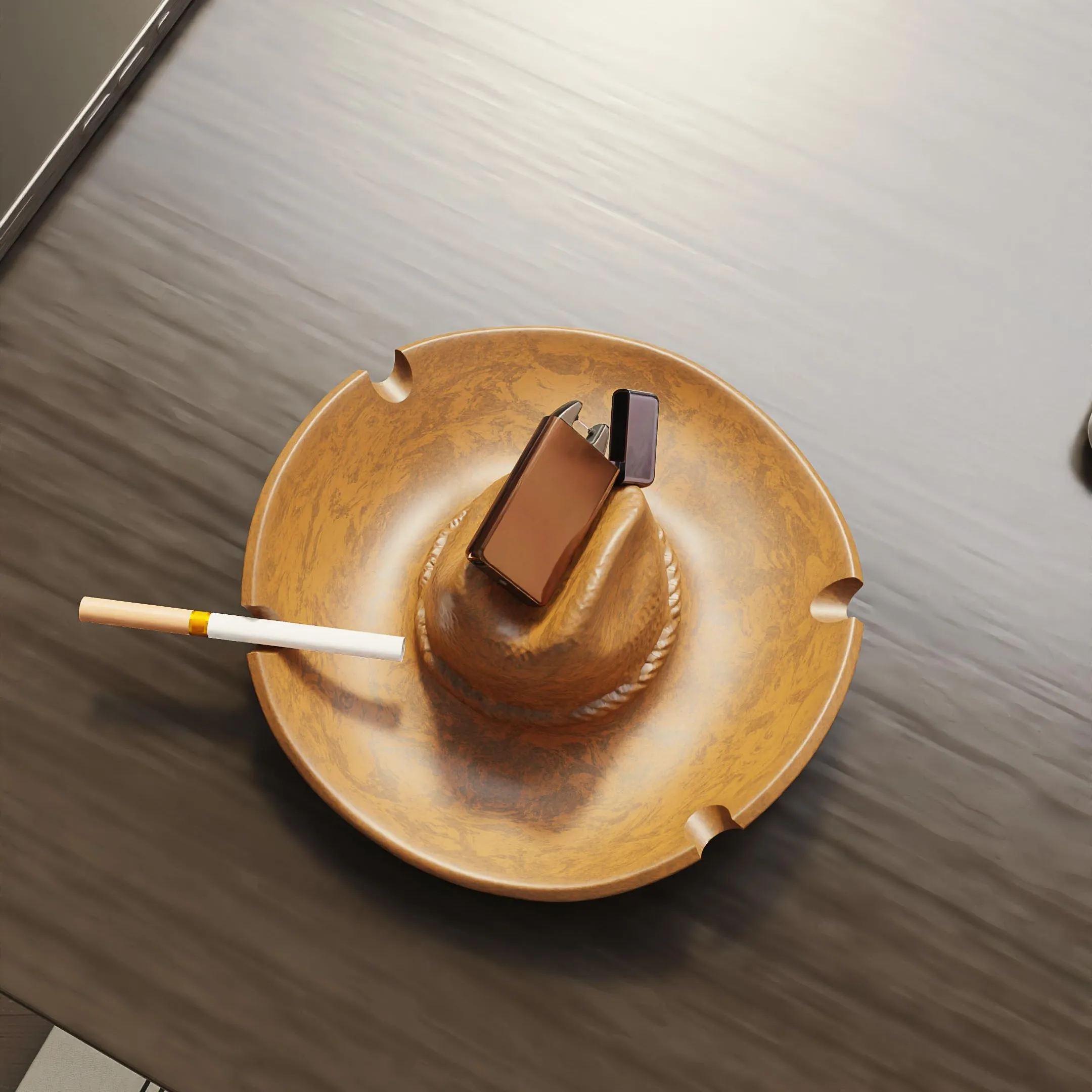

Western Cowboy Hat Ashtray Creative Desktop Decor Anti Ash Fly Fashion Gift for Men