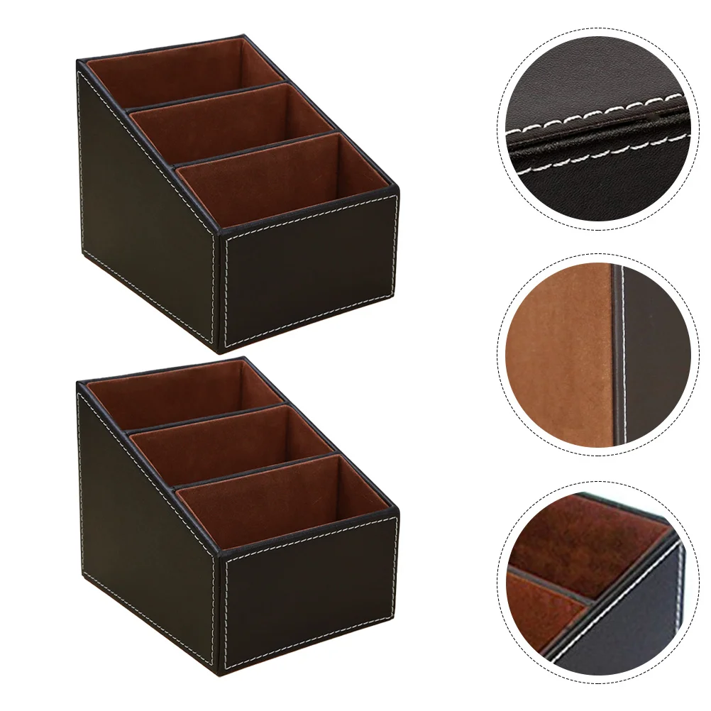 2pcs Storage Box For Desktop Organizer Stationary Case Home Supplies Useful Stationary Storage Case Sundries Container