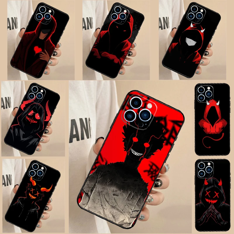 الشيطان باد بوي أنيمي قضية الهاتف آيفون 17 الهواء 13 16 15 11 12 14 برو ماكس 13 12 ميني 15 16 زائد 16e غطاء فوندا