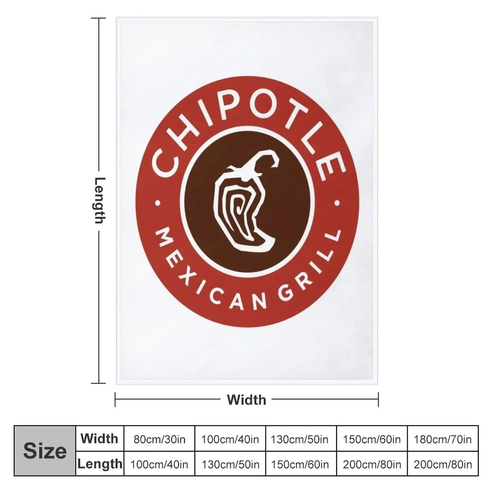 chipotle mexican grill restaurant logo Throw Blanket warm for winter Furry Blankets