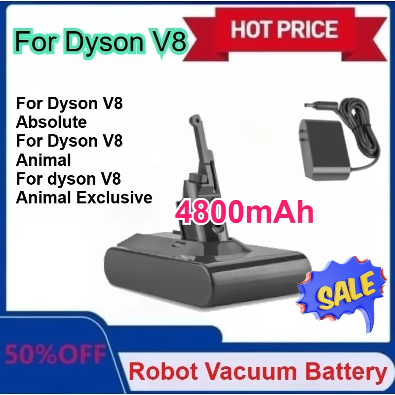 

New 21.6V 2000mAh-4000mAh For Dyson V8 Absolute Cord-Free Vacuum Cleaner Replacement Handheld Battery