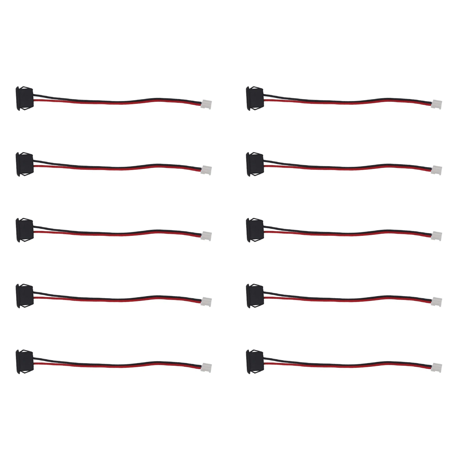 Conector de Cable de alimentación hembra tipo C, 10 piezas, 2 pines, 2P, puerto de carga rápida, interfaz de datos con Cable, Cargador USB