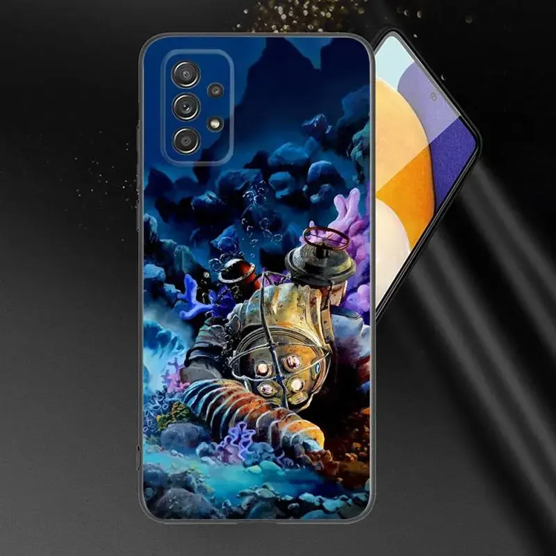 B-BioShock Game Phone Case For Samsung A91 80 70 53 42 32 30 20 A50 30S 50S 21S 20S A20E Black Case