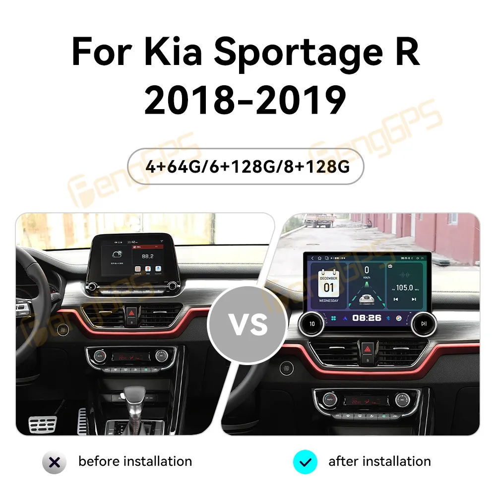 11.5 Inch Screen Car Radio For Kia Sportage 2018-2019 Android Auto GPS Navigation Multimedia Video Stereo Receiver Head Unit