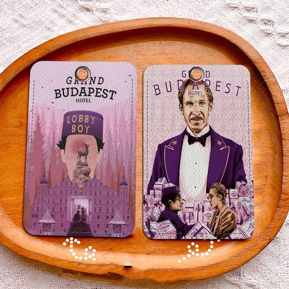 فيلم السفر فندق جراند بودابست حامل بطاقة شخصية مناسبة لحامل الفتيات حافظة بطاقات الباب شارة حامل المفاتيح