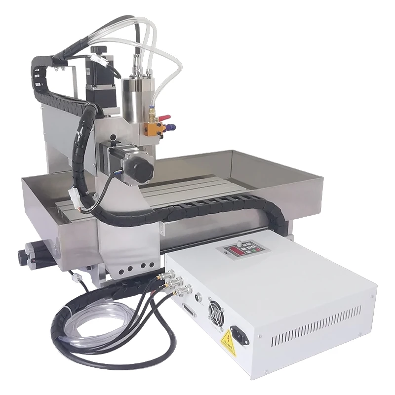 4Axis CNC 3040 Wood Router 1500W 4 Axis Metal Milling Aluminum Engraving Carving Machine 3040 PCB Engraver with Water Tank