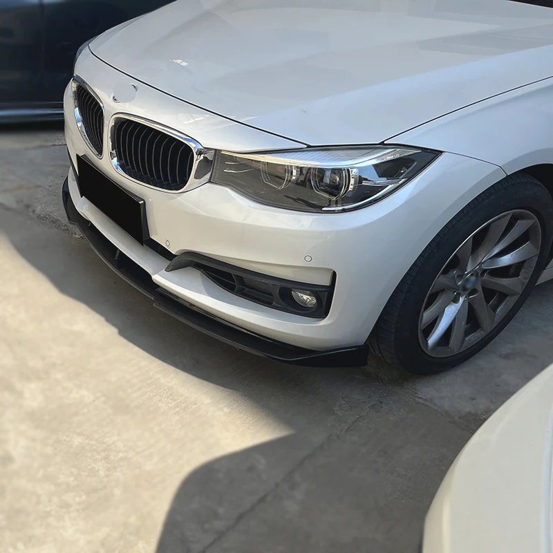 For BMW 3 Series GT F34 2015-2019 Gloss Black ABS Front Bumper Lip Splitter Diffuser Body Kits Spoiler lower lip Accessories