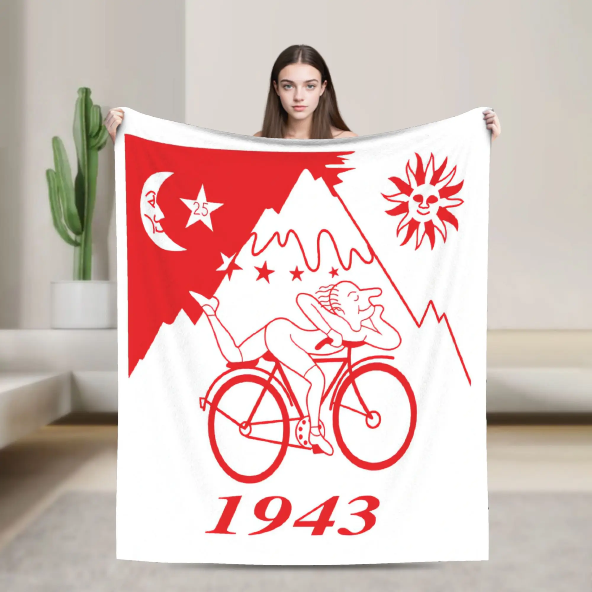 Albert Hoffman 1943 Blotter Blanket Quality Soft  Bedding Throws Winter Travel Bedroom Graphic Bedspread