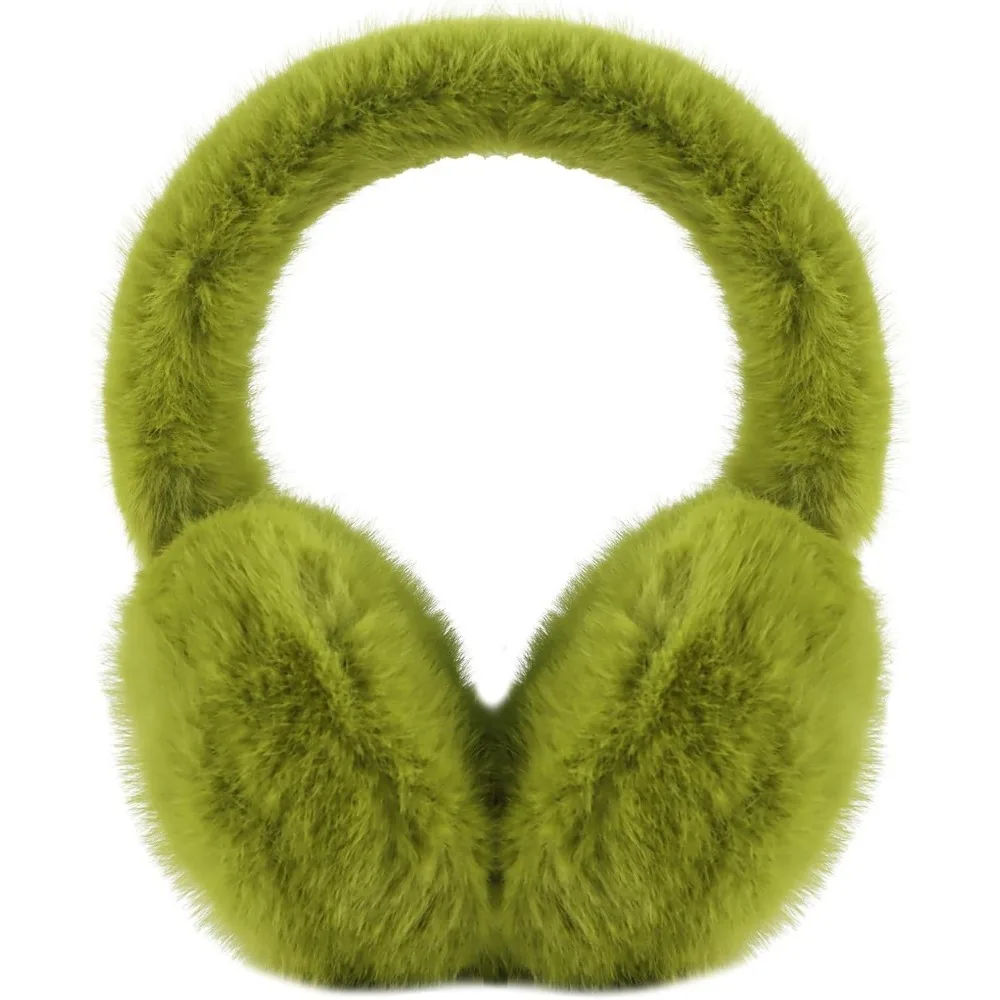 Ciepłe nauszniki damskie zimowe unisex puszyste regulowane ocieplacze na uszy damskie sztuczne futro nauszniki