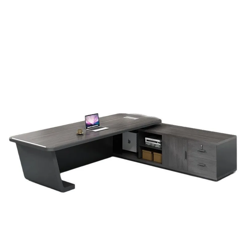 

President of the big desk, chairperson, office desk and chair combination office, simple modern boss desk office