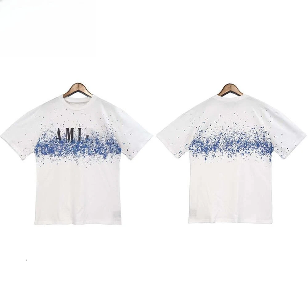 2026 new Round-neck short-sleeved T-shirt with abstract vertical letter art design suitable for both men women as a casual piece