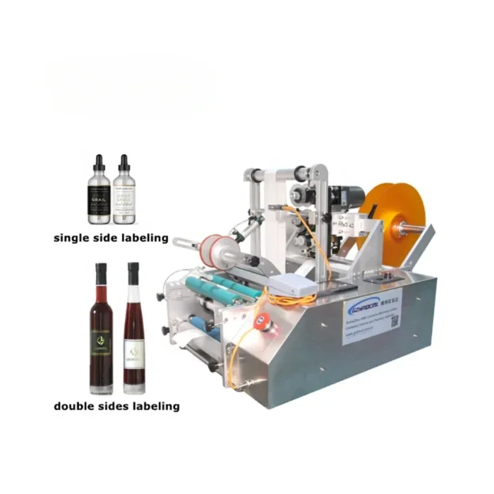 hot sale New Arrival semi automatic tabletop round bottle labeling machine