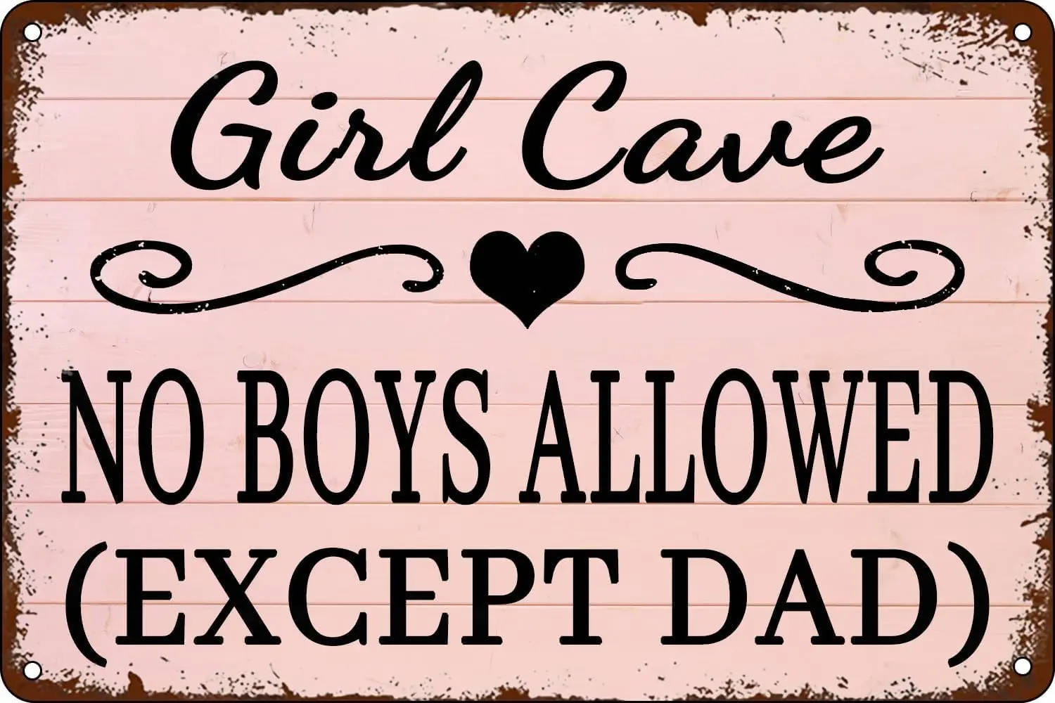 Teen Girls Room Rules Girl Cave Sign Room Decor for No Boys Allowed Sign Girls Only Sign for Bedroom Door No Boys Allowed Except