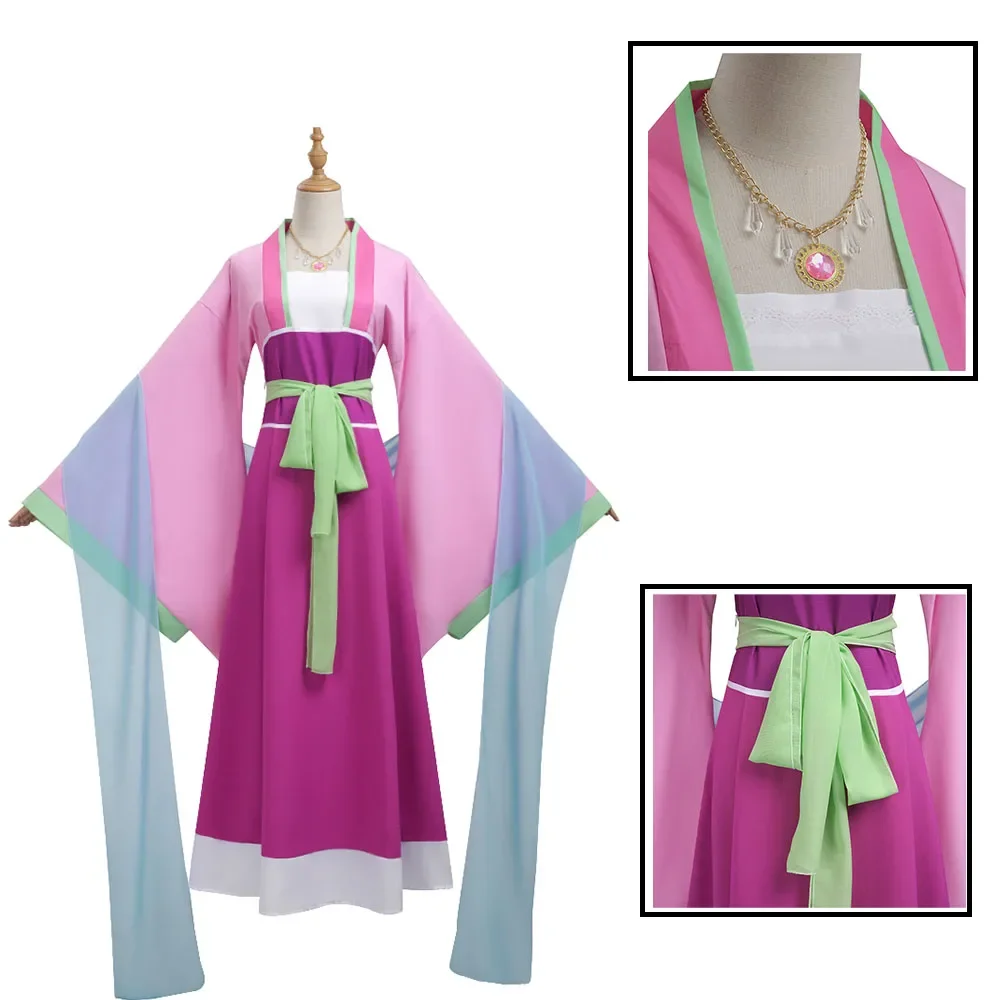 

Maomao Cosplay Costume Anime The Apothecary Diaries Pink Dress Halloween Party for Women