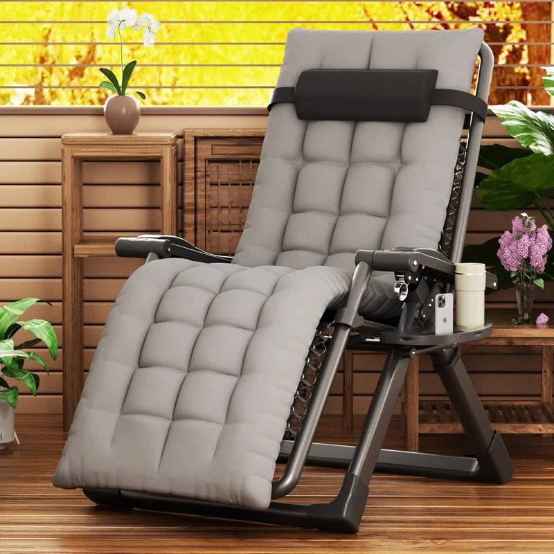 

Reclining chair folding office strong and durable lunch break siesta bed balcony lazy can sit reclining dual-purpose sleeping ba