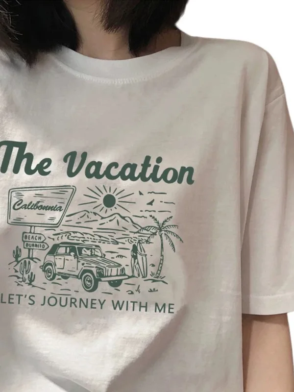 プラスサイズ女性用Tシャツ 300ポウ エクストララージ コットン プリント オルト スヴェ ルーズフィット 夏新作 スレ 韓国風 スレ カジュアルウェア