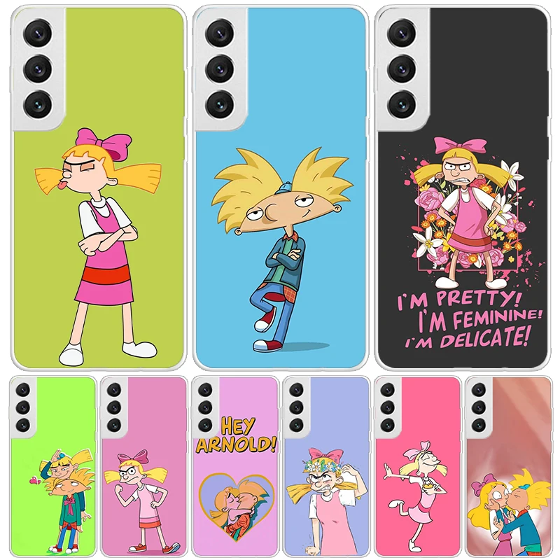 Cartoon Hey Arnold Fondos Phone Case For Samsung Galaxy S24 S23 S22 S21 FE S20 Ultra S10 Plus S10E S9 S8 + Art Customized Coque