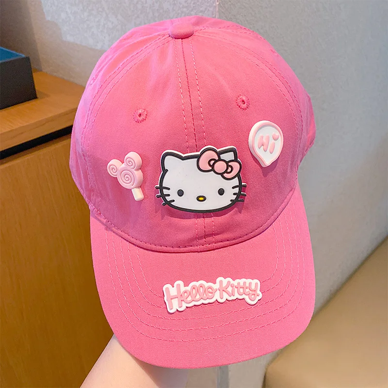 Hello Kitty Baseball Cap for Teenagers, Spring/Summer 3D Cartoon Sanrio Wide-Brimmed Duckbill Cap, Travel Sun Hat, Holiday Gifts view 4