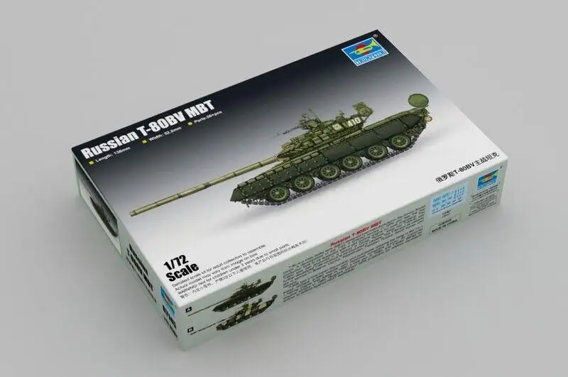 

Trumpeter 07145 1/72 Scale Russian T-80BV MBT Main Battle Tank Plastic Model Kit