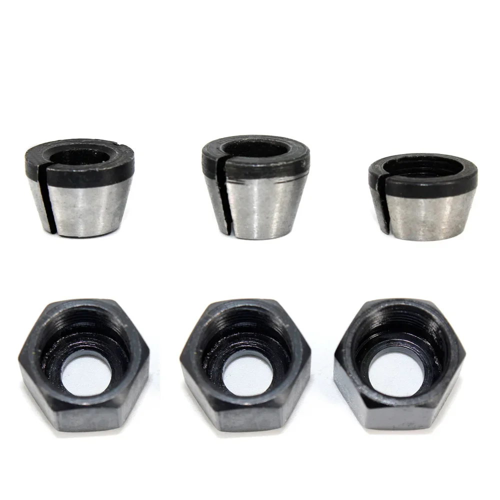 1/4 ''6MM 6.35MM 8MM Chuôi Dao Phay Collet Chuck & Nut Cho Điện Gỗ Tông Đơ Cắt Gỗ router Khắc