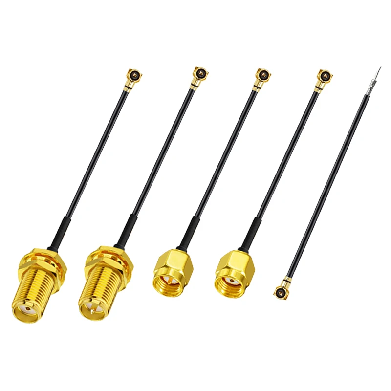 5PCS RP-SMA to U.FL IPX4 MHF4 Pigtail Cable Antenna for NGFF M.2 9260 9560 8265 NGW with Antennas for WiFi Wireless Card/Router