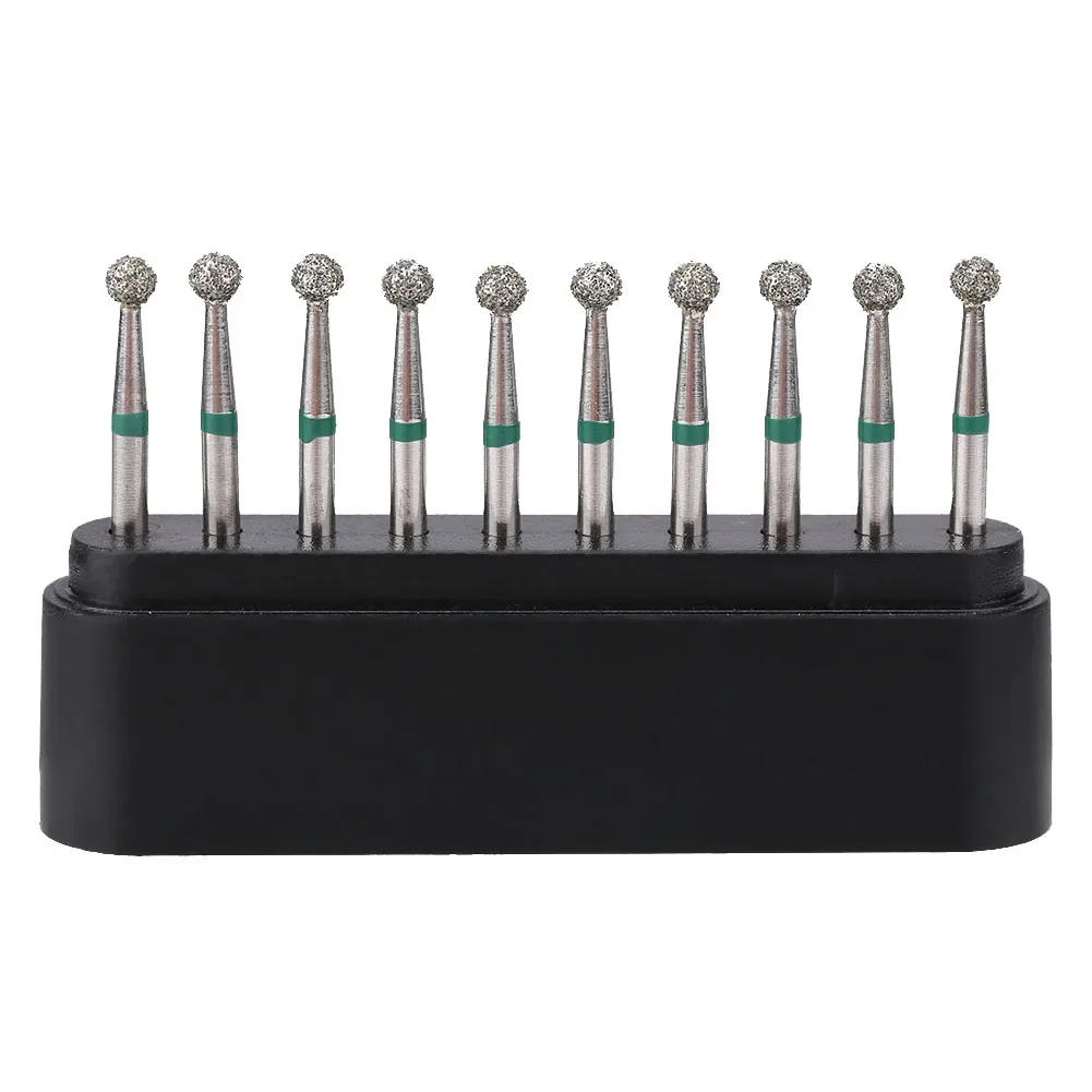 

10Pcs BR-30C Dentistry Stainless Steel Highspeed Bur 1.6mm Round Handle Dental Diamond Burs Drills Different Size Grinding Head