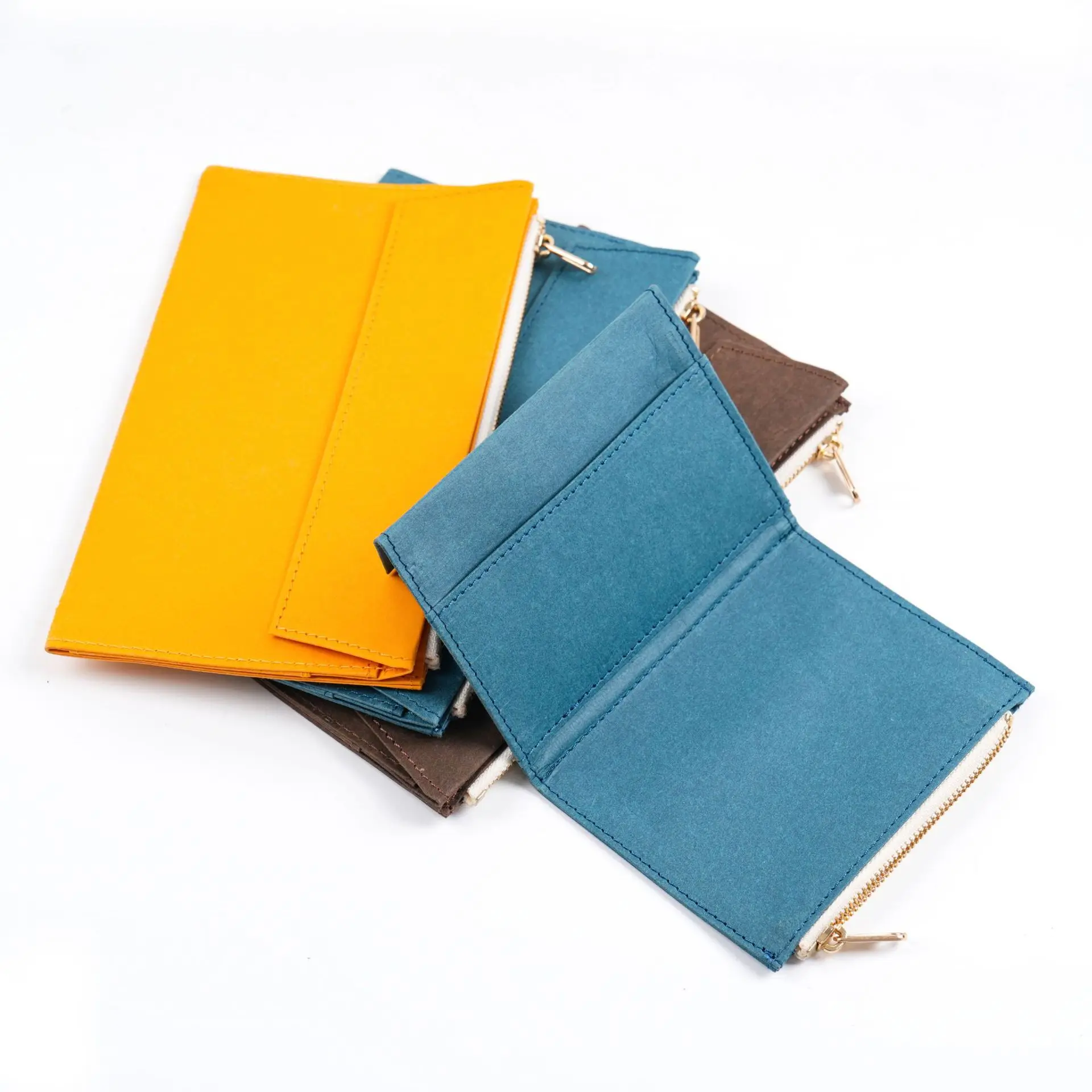 Kraft Paper Zipper Pouch Pocket Leather Bound Notebook Planner Accessory Traveler Notebook Storage Bag File Folder Stationery